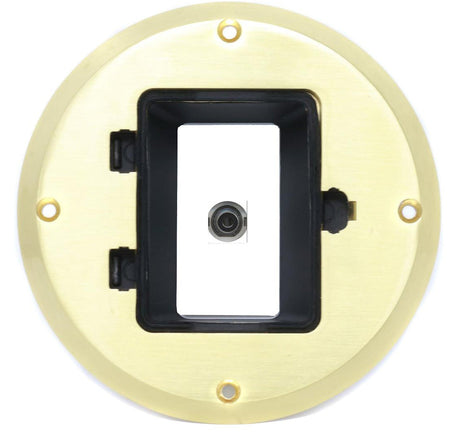 RiteAV 1 Port 3.5mm Headphone Jack Floor Box - Floor Box [Gold-Brass]