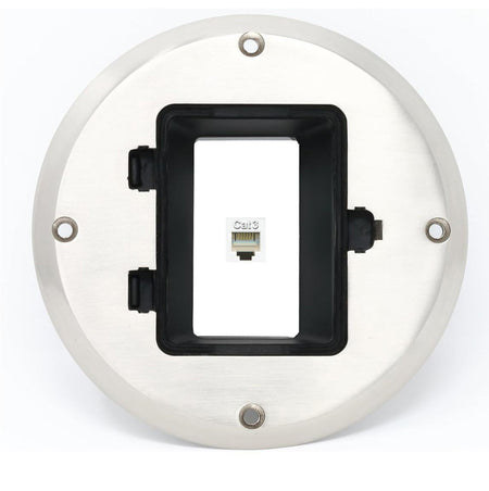 RiteAV 1 Port Phone Jack Wall Plate - Floor Box [Stainless Steel]