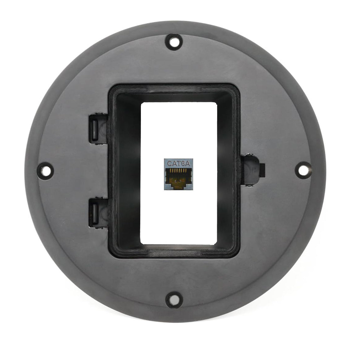 RiteAV 1 Port Cat6A Jack Wall Plate - Floor Box [Black]
