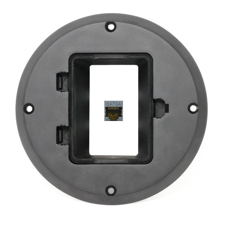 RiteAV 1 Port Cat6A Jack Wall Plate - Floor Box [Black]