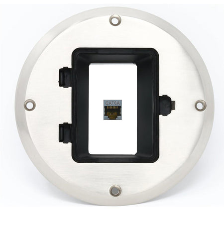 RiteAV 1 Port Cat6A Jack Wall Plate - Floor Box [Stainless Steel]
