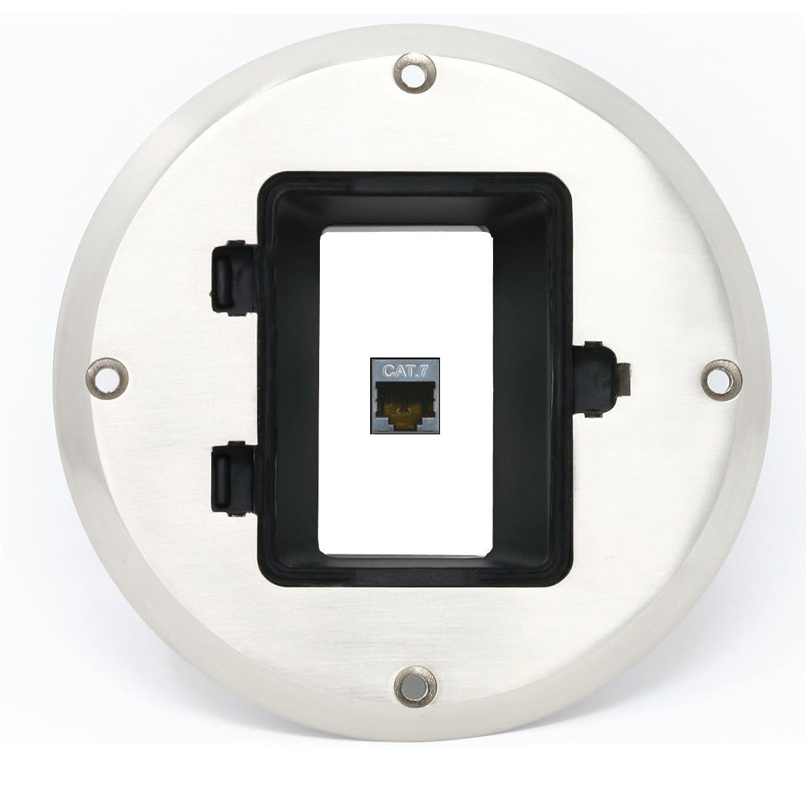 RiteAV 1 Port Cat7 Jack Wall Plate - Floor Box [Stainless Steel]