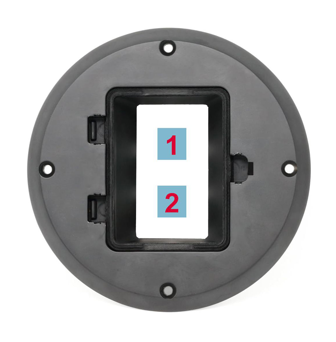 RiteAV Custom 2 Port Wall Plate Floor Box - Floor Box [Black]