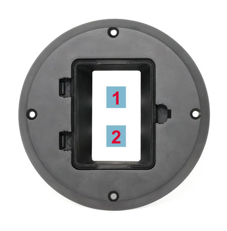 RiteAV Custom 2 Port Wall Plate Floor Box - Floor Box [Black]