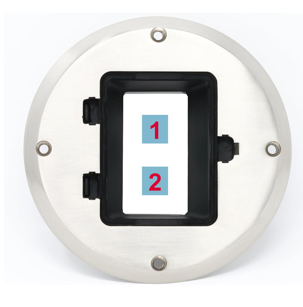 RiteAV Custom 2 Port Wall Plate Floor Box - Floor Box [Stainless Steel]