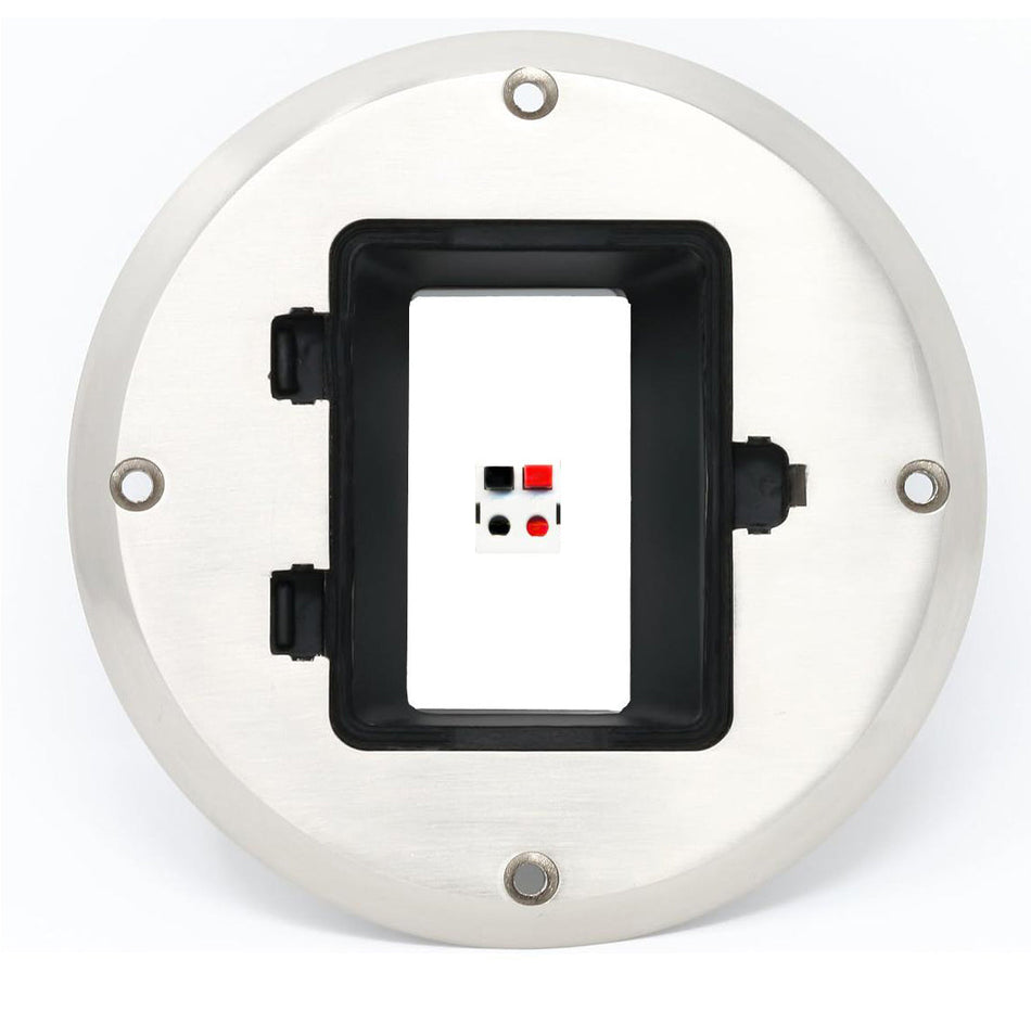 RiteAV 1 Port Speaker Jack Wall Plate - Floor Box [Stainless Steel]
