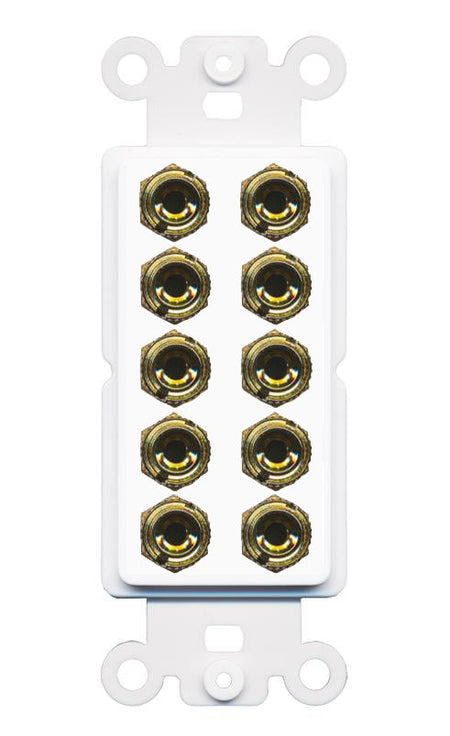 RiteAV 10 Banana 5 Speaker Surround F/F Coupler Binding Post Rocker 2 Pack