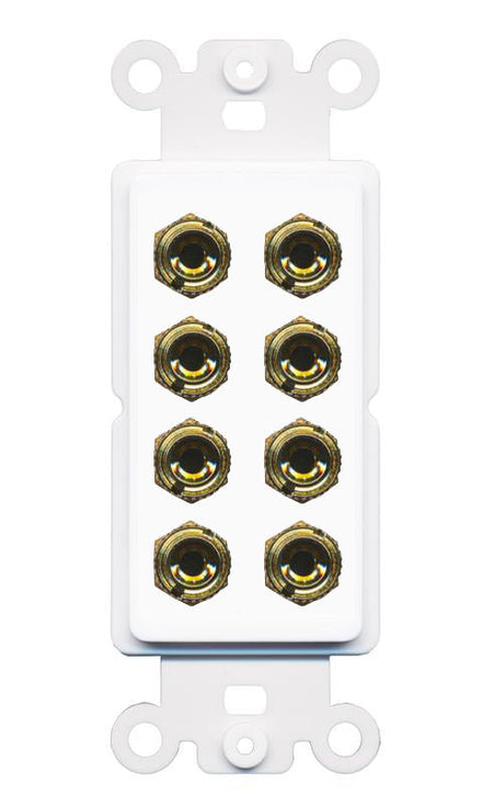 RiteAV 8 Banana 4 Speaker Surround Female Coupler Binding Post Rocker Plate 