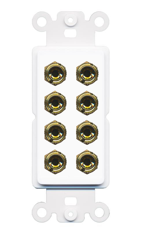 RiteAV 8 Banana 4 Speaker Surround Female Coupler Binding Post Rocker 2 Pack