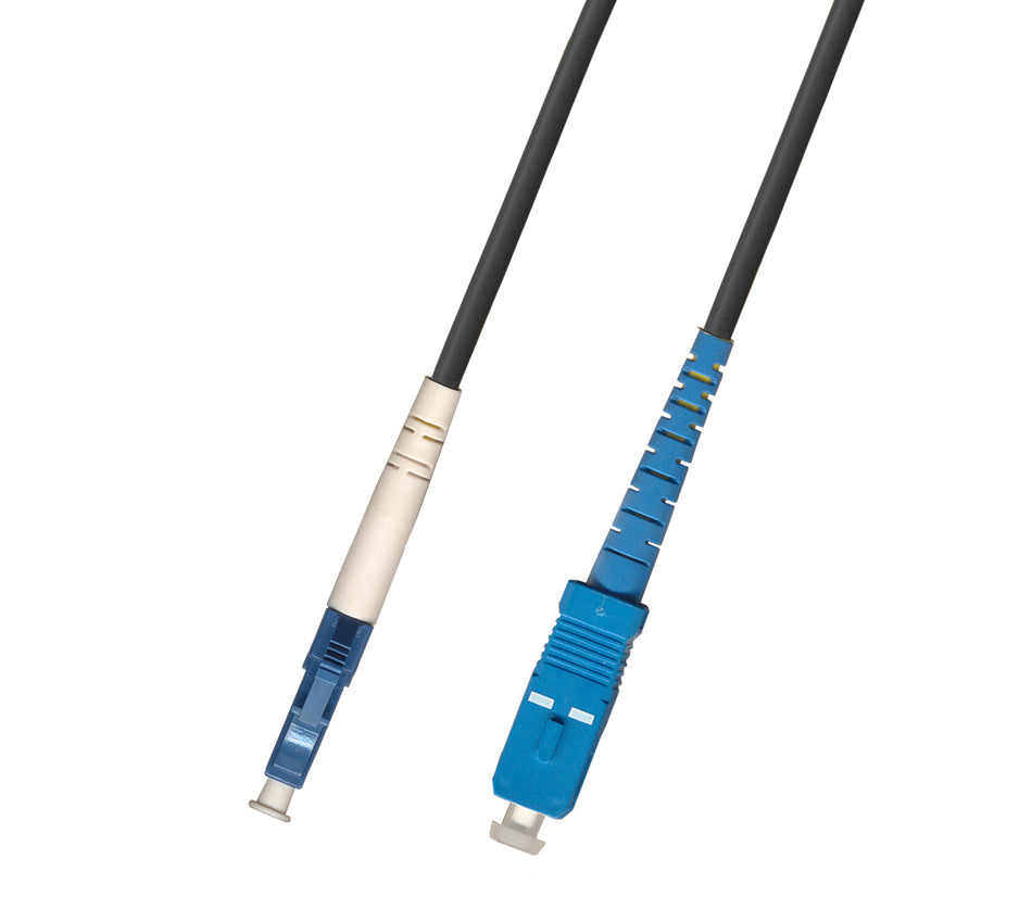 100M (328ft) LC-SC Outdoor Armored Fiber Optic Cable Simplex Singlemode 9/125 Jumper 100 Meter Patch Cord