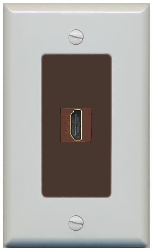 RiteAV HDMI Wall Plate 1 Port - 1 Gang [Gray/Brown]