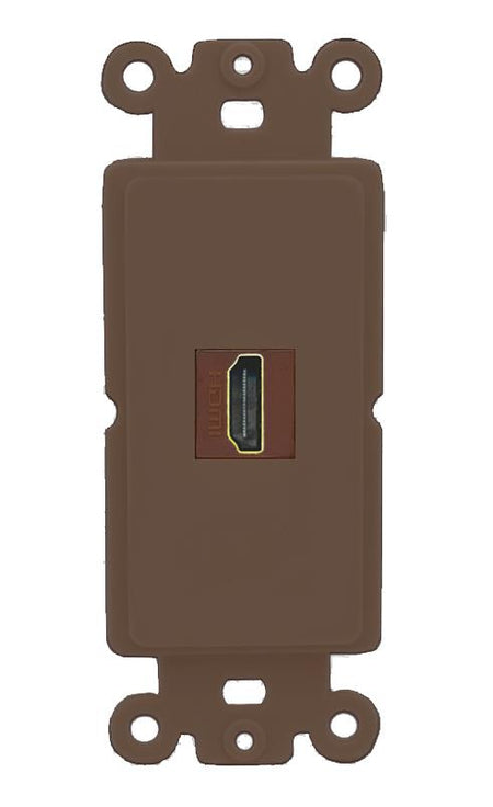 RiteAV HDMI Wall Plate 1 Port - Rocker [Brown/Brown]