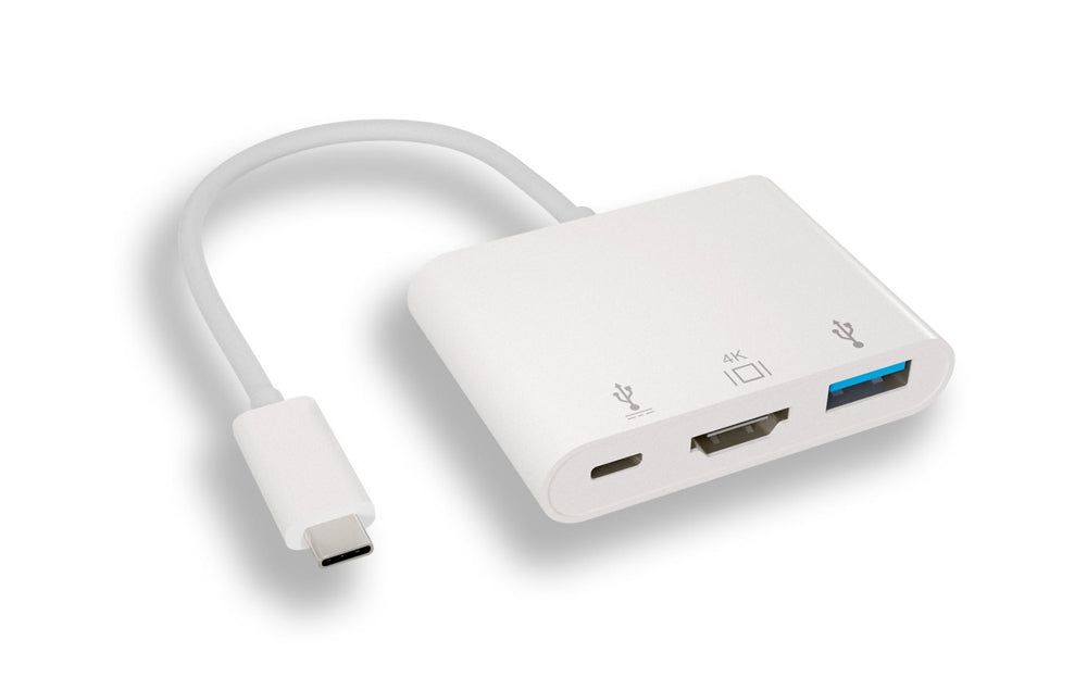 RiteAV USB3.1 Type-C Male To USB3.0/F+HDMI/F+Type-C/F 3-in-1 Splitter Adapter, USB PD 100W [10 PACK]