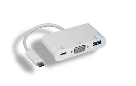 RiteAV USB 3.1 Type C Male to USB 3.0 A Female / VGA Female / Type C Female Charging Adapter [10 PACK]
