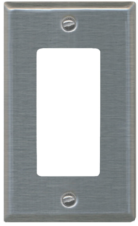 RiteAV Stainless Steel Wall Plate Decorative Light Switch and Outlet Cover 1 Gang Metal