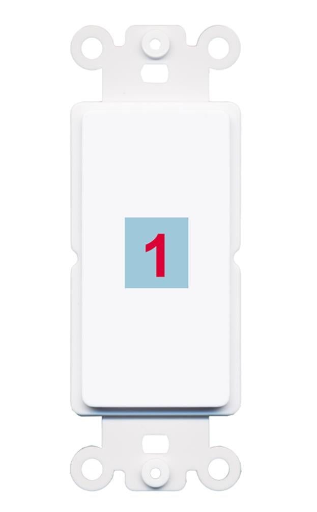 1 Port Custom Keystone Wall Plate DecorZ Rocker White