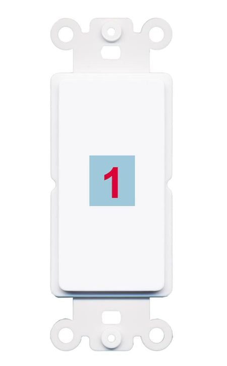 1 Port Custom Keystone Wall Plate DecorZ Rocker White