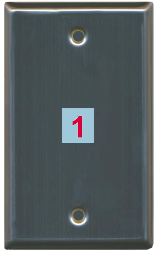 1 Port Custom Keystone Wall Plate Stainless Steel