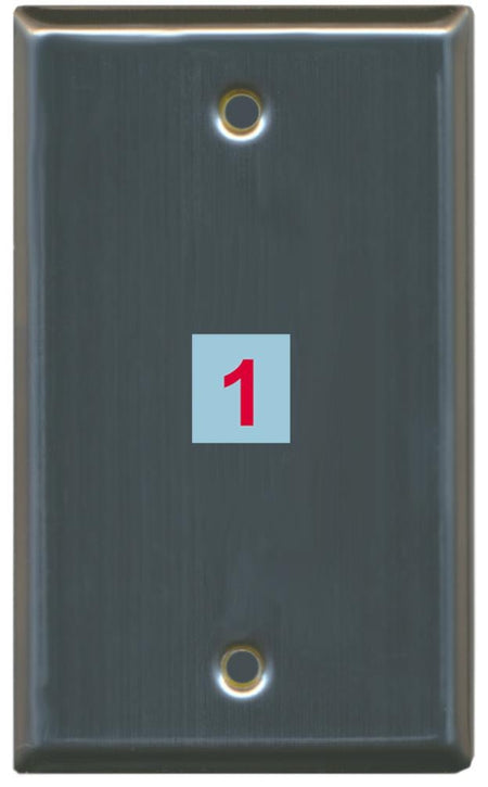 1 Port Custom Keystone Wall Plate Stainless Steel