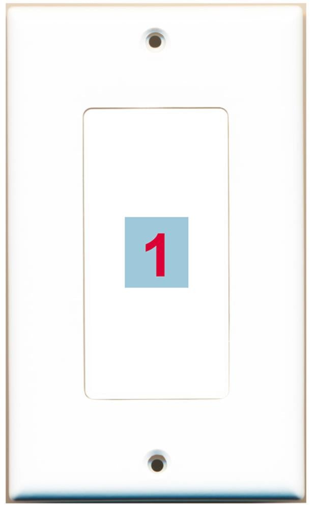 1 Port Custom Keystone Wall Plate DecorZ White