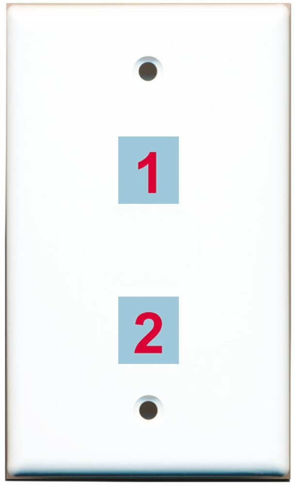 2 Port Custom Keystone Wall Plate Solid White