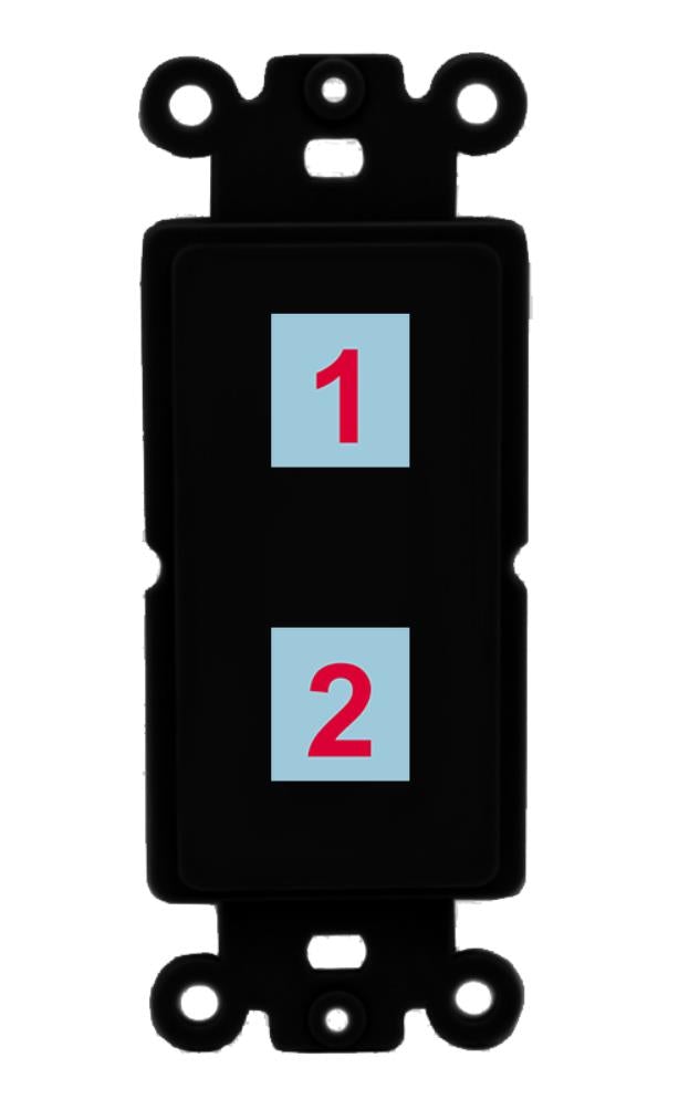 2 Port Custom Keystone Wall Plate DecorZ Rocker Black