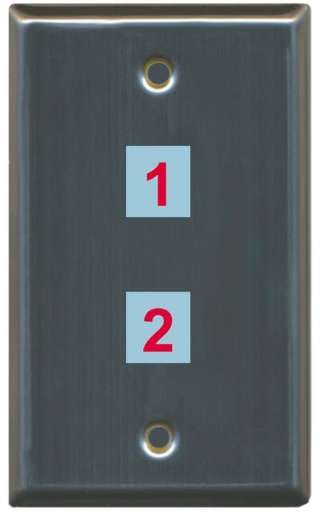 2 Port Custom Keystone Wall Plate Stainless Steel