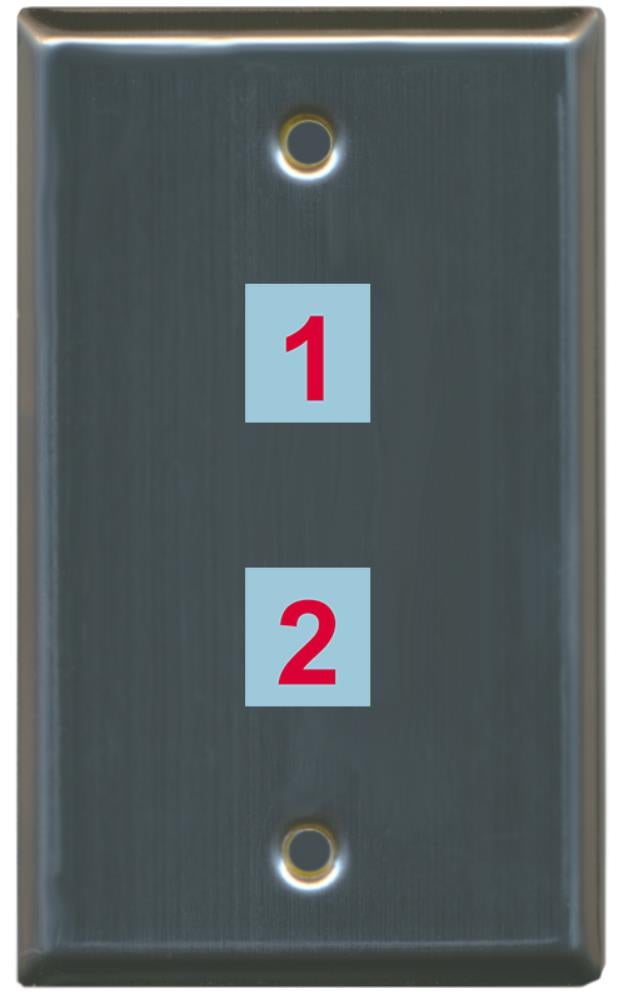 2 Port Custom Keystone Wall Plate Stainless Steel