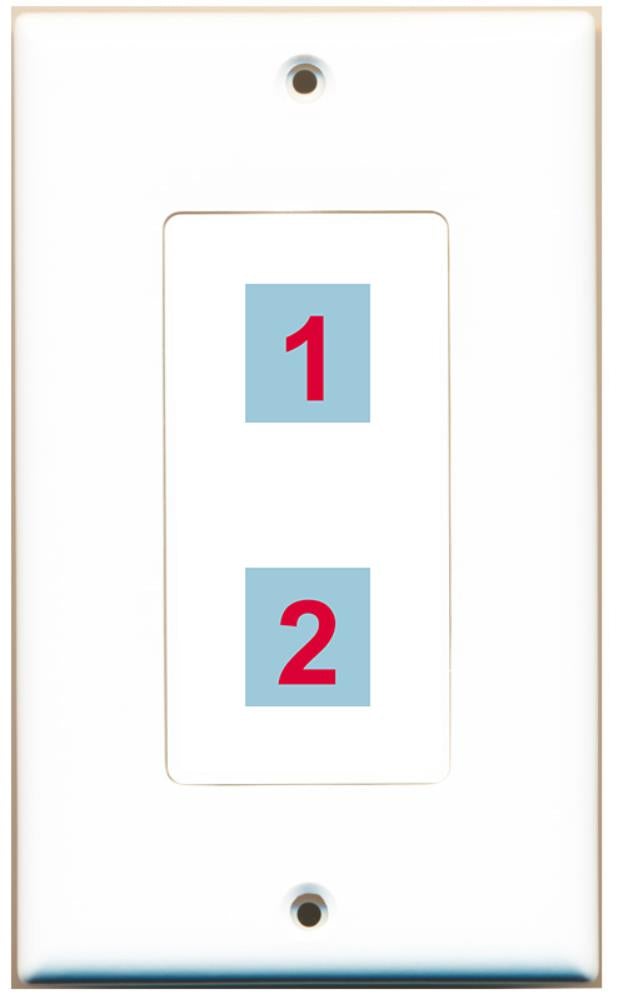 2 Port Custom Keystone Wall Plate DecorZ White