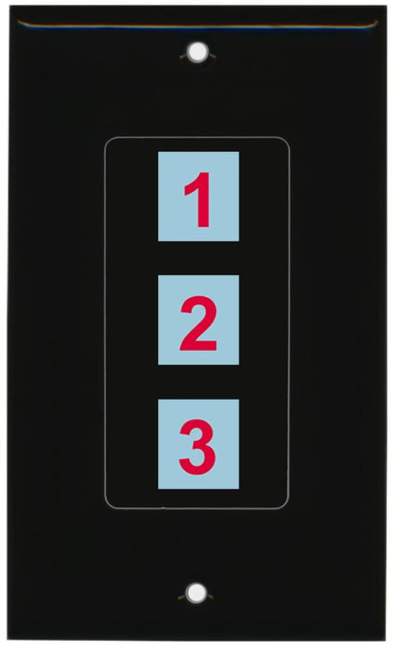 3 Port Custom Keystone Wall Plate DecorZ Black