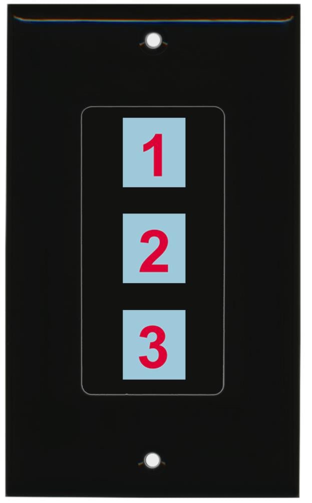 3 Port Custom Keystone Wall Plate DecorZ Black