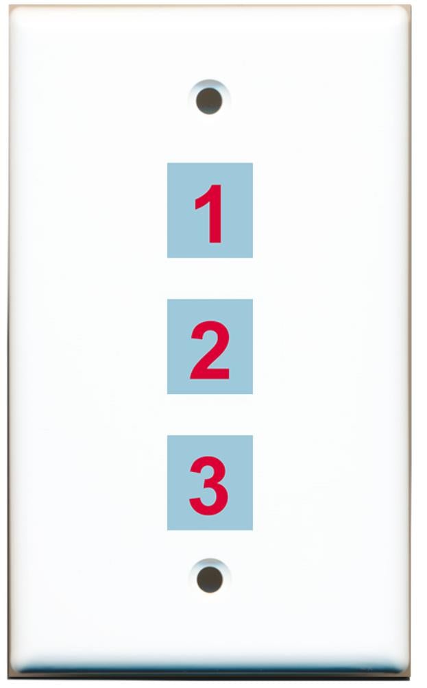 3 Port Custom Keystone Wall Plate Solid White