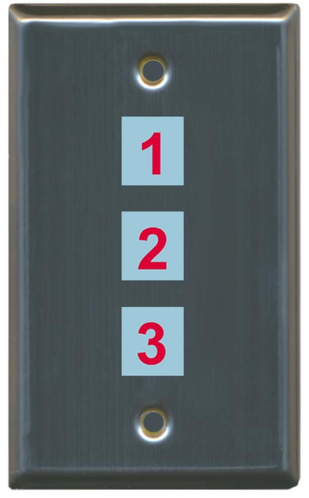 3 Port Custom Keystone Wall Plate Stainless Steel