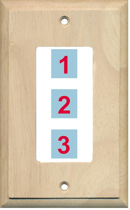 3 Port Custom Keystone Wall Plate Unfinished Wood - Inner White