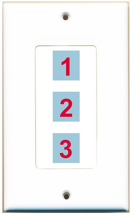 3 Port Custom Keystone Wall Plate DecorZ White