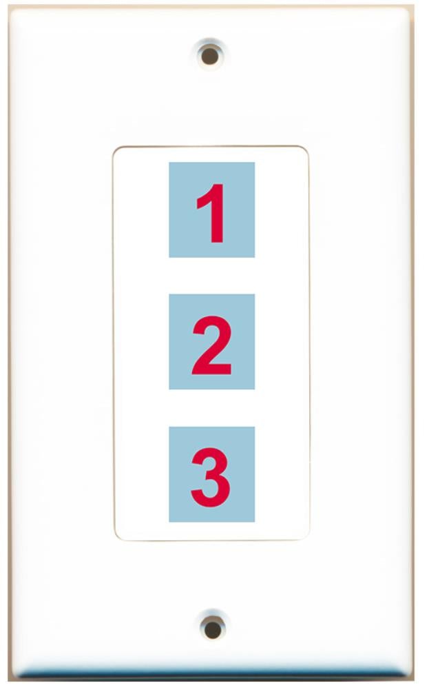 3 Port Custom Keystone Wall Plate DecorZ White