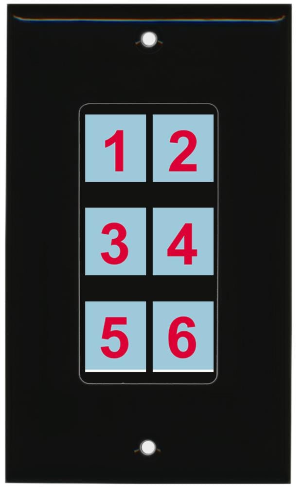 6 Port Custom Keystone Wall Plate DecorZ Black
