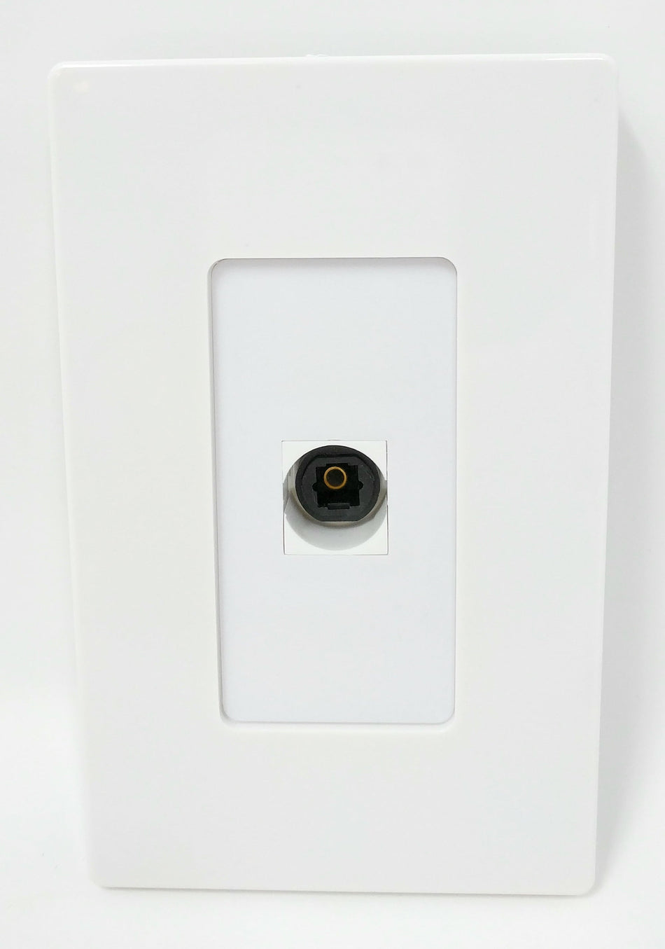 RiteAV - 1 Toslink Digital Audio Port Wall Plate Decorative Screwless White