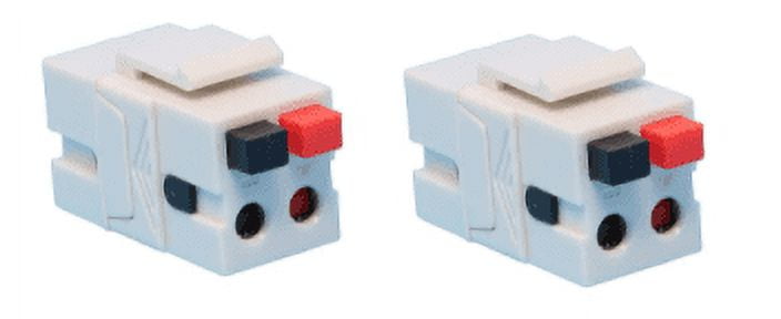 RiteAV Jack Keystone Per Altoparlanti Da Parete - Femmina-Femmina, Marrone, Clip A Molla, Connessione Senza Attrezzi - 4