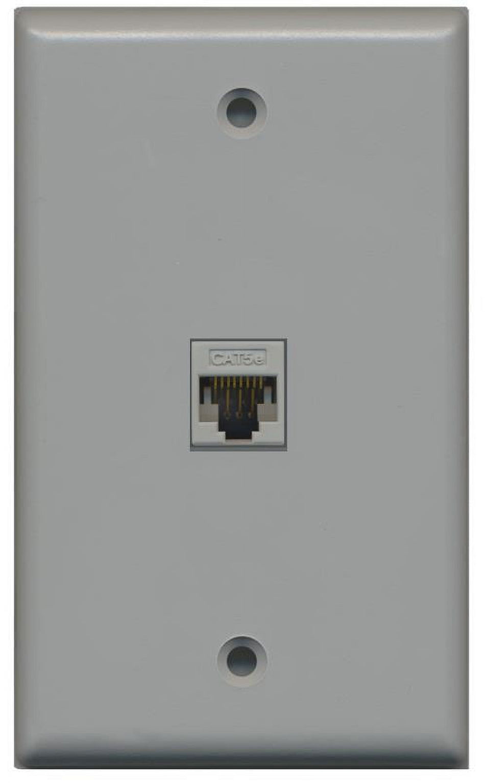 RiteAV 1 Gang 1 Port Cat5e Wall Plate - Gray