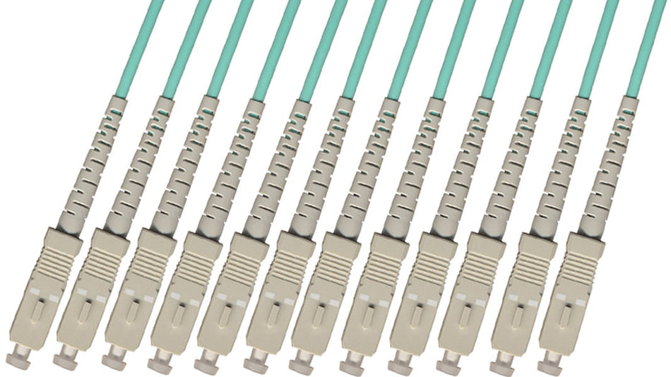 RiteAV - Direct Burial/Outdoor SC-SC 12-Strand Fiber Optic Cable - 10Gb Multimode (50/125) - 30M