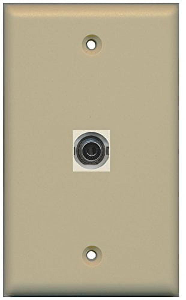 RiteAV 1 3.5mm Audio Wall Plate with Keystone Coupler Type Jack - Ivory