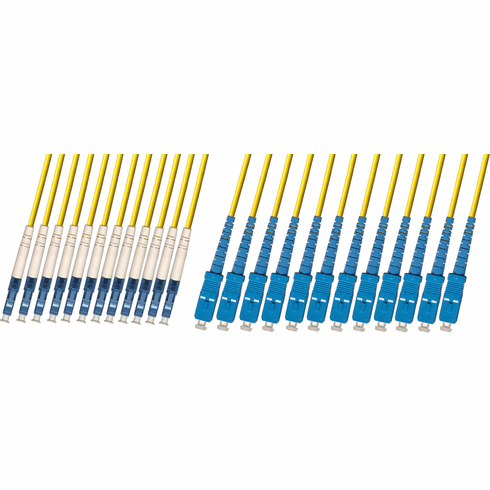 LC/SC 12 Strand Fiber Optic Cable (9/125) Singlemode 100M