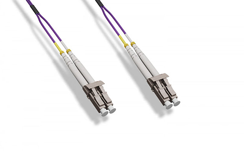 0.2 Meter (7IN) 40Gb OM4 Multimode Duplex Fiber Optic Cable (50/125) - LC to LC - Magenta