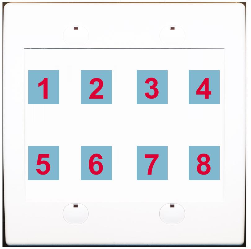 Custom Wall Plate White with up to 8 Keystone Ports