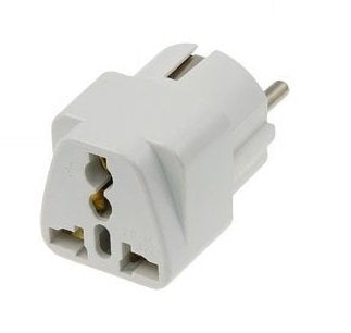 RiteAV - Worldwide Universal International (UK, USA, Asia, Australia, Middle East) to European 2 pin (round) wall socket - Visitor / Visitor / Travel Adaptor / Adapter / Plug / converter / Convertor