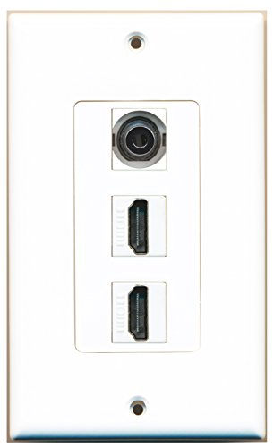 RiteAV - 2 Port HDMI 1 3.5mm Wall Plate Decorative