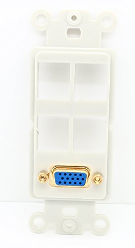 RiteAV Gray SVGA+4 Blank Port Modular Insert for Keystone Jacks