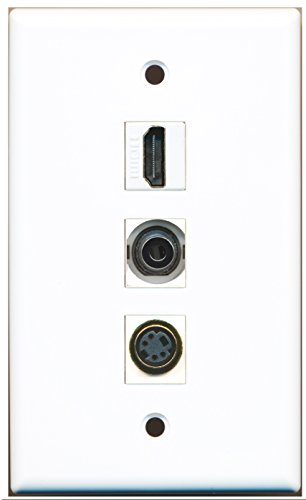 RiteAV - 1 Port HDMI and 1 Port S-Video and 1 Port 3.5mm Wall Plate