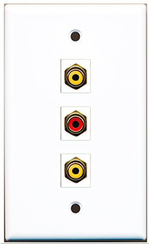 RiteAV - 1 Port RCA Red 2 Port RCA Yellow Wall Plate